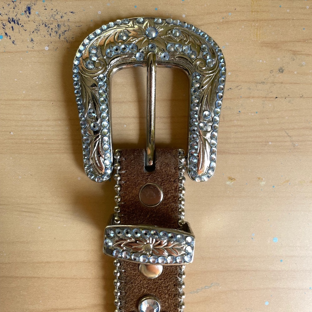 Vintage B.B. Simon Belt RARE Brown Western Cowgirl 36" - Picture 3 of 6